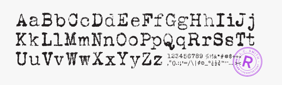 Clip Art Old Typewriter Font - Old Typewriter Font, Transparent Clipart
