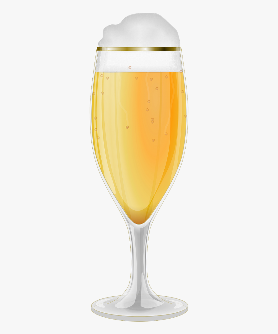 Beer Glass Champagne Flute Champagne Glass - Beer In A Champagne Glass, Transparent Clipart