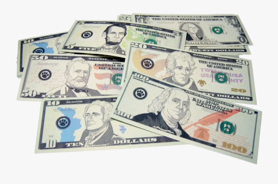 Teacher Created Play Money Assorted Bills - Play Money, Transparent Clipart
