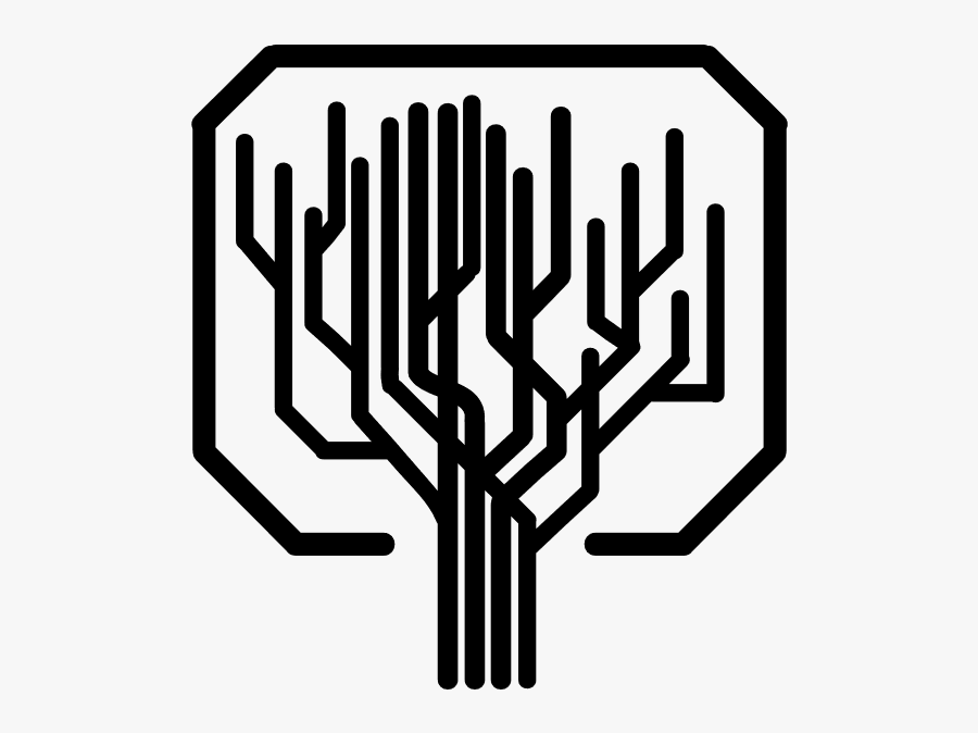 Straight Lines Tree, Transparent Clipart