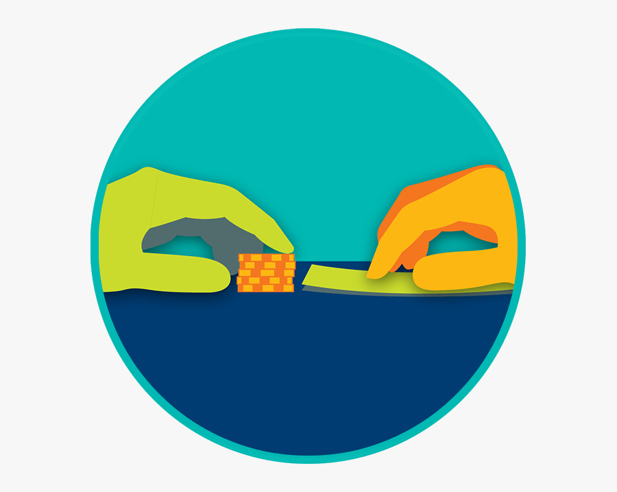 A Player Exchanges Cash For Chips From A Dealer - Circle, Transparent Clipart