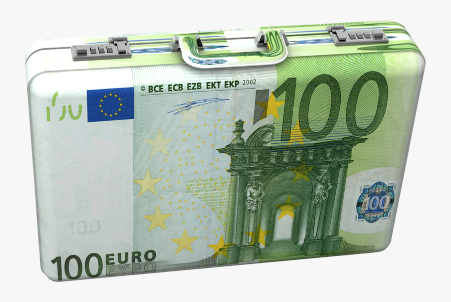 Box Banknotes Bill Note Currency 100 Euro - Print Fake Money Euro, Transparent Clipart