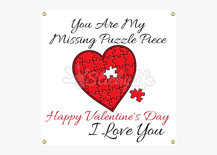 Valentine"s Day Vinyl Banner - Heart, Transparent Clipart