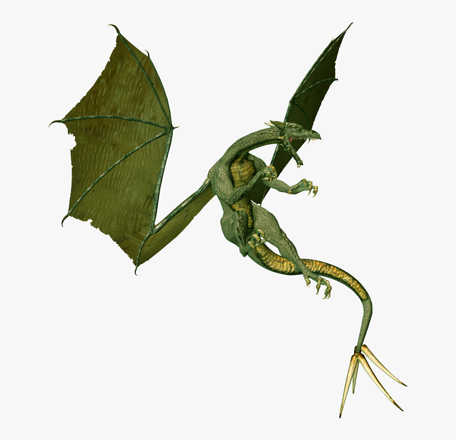Angry Green Dragon Png Image - Dragon Flying White Background, Transparent Clipart