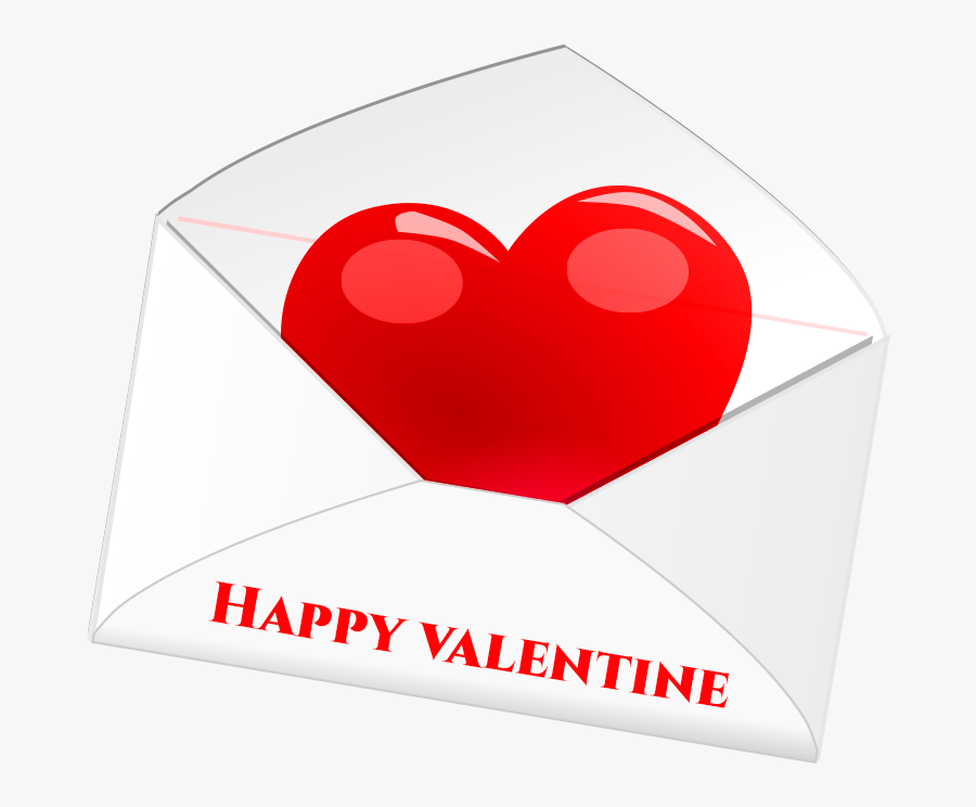 Happy Valentine"s Day Png Letter Transparent - Heart, Transparent Clipart