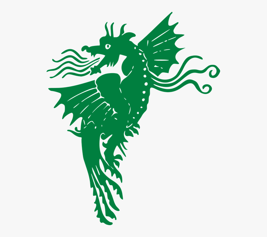 Dragon, Green, Flying, Fire, Tattoo - Tattoo Png, Transparent Clipart