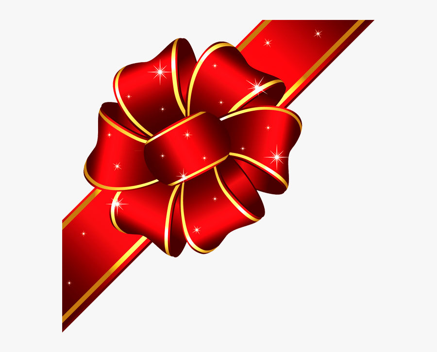 Transparent Clipart Image Corner Bow Png Red - Red Corner Bow Png, Transparent Clipart
