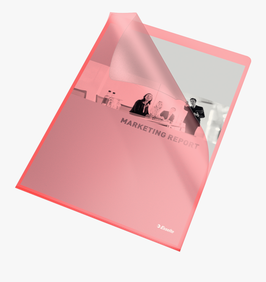 Transparent Folders Plastic Envelope - Pochettes Coin Esselte, Transparent Clipart