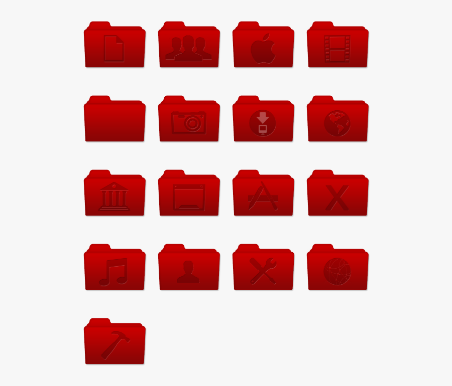 Red Folder Mac Png, Transparent Clipart