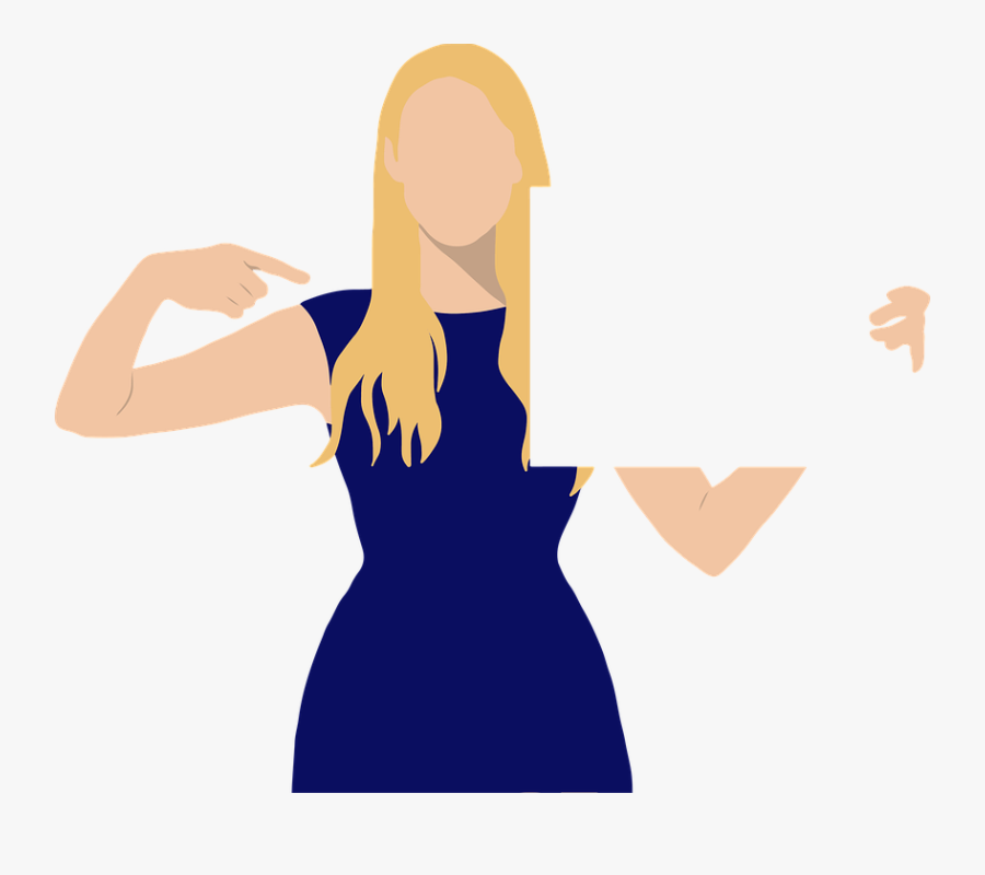 Woman, Blonde, Girl, Female, Lady, People, Sign - Illustration, Transparent Clipart