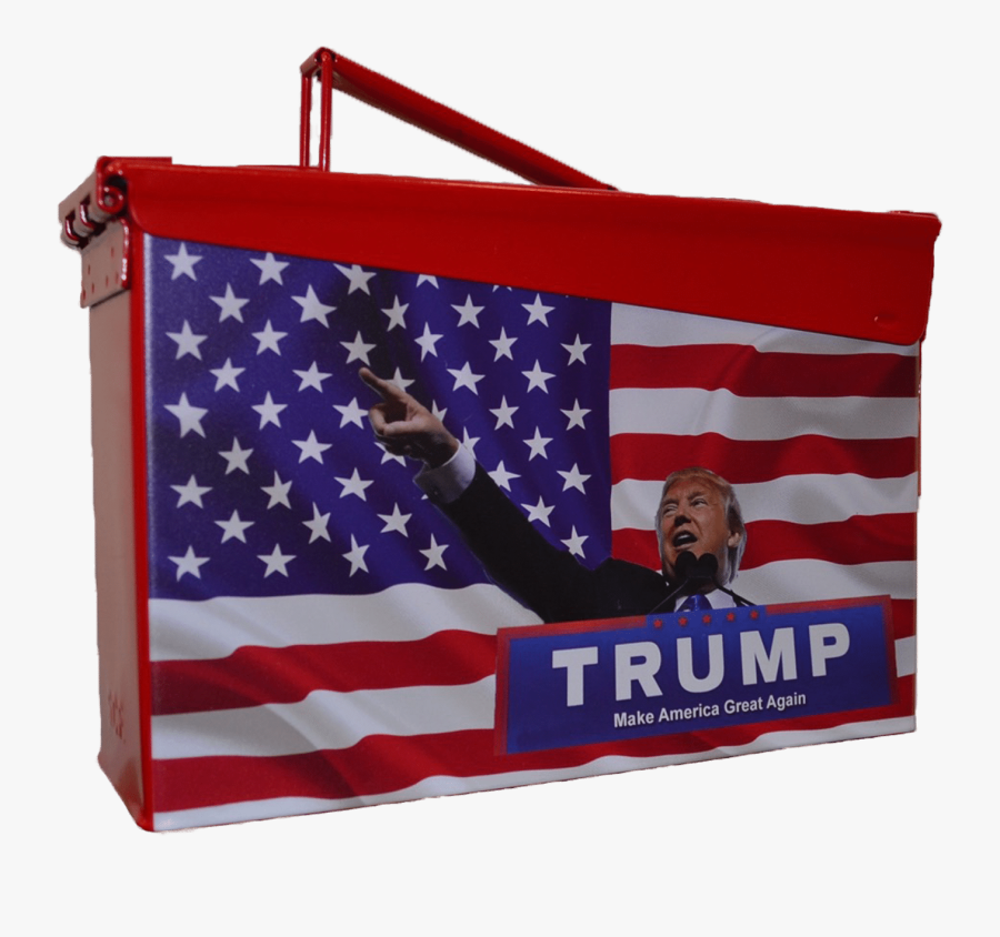 Trump Inaugural Collectible Ammo Can - Gambia And America Flag, Transparent Clipart