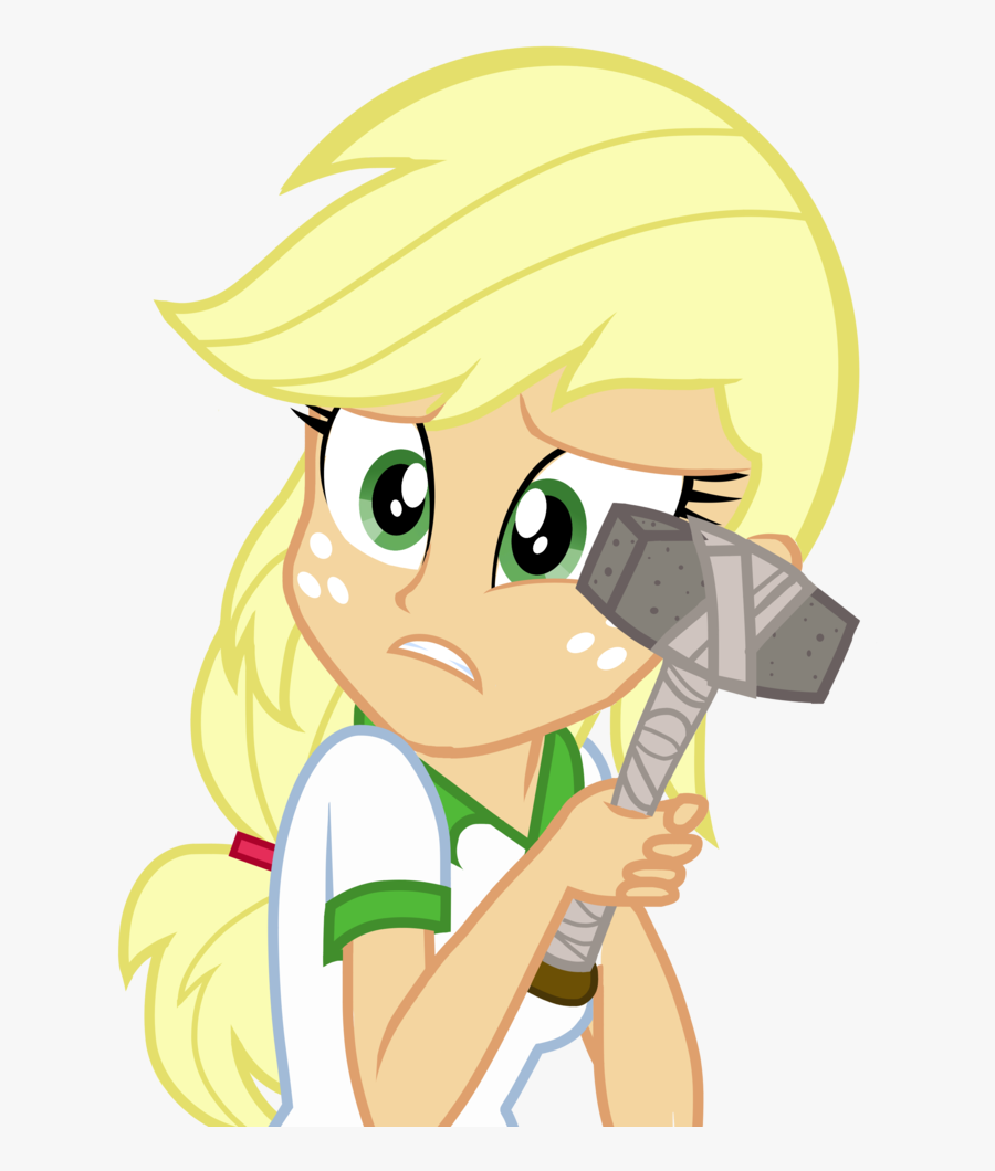Applejack Artist Floralisole - Applejack Equestria Girl Scared, Transparent Clipart