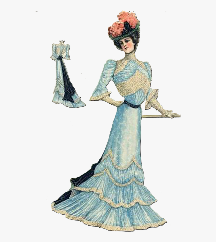 Fashion Clipart Trendy Fashion - 1800s Dress Clipart Transparent, Transparent Clipart