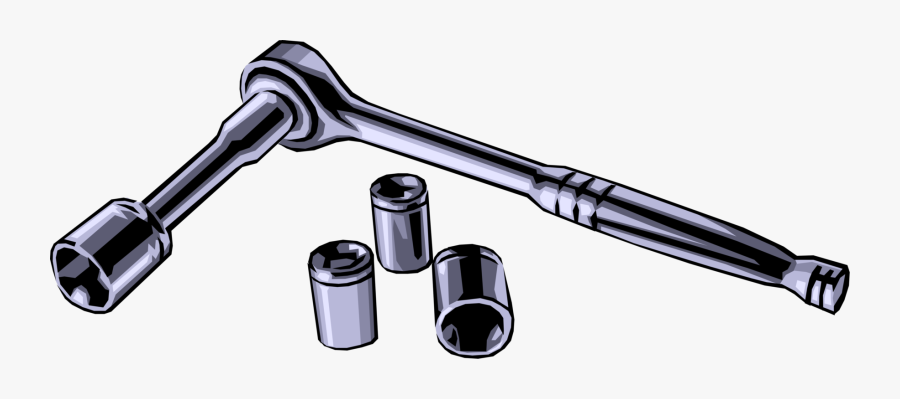 Socket Wrench Image Illustration - Clip Art Socket Wrench, Transparent Clipart