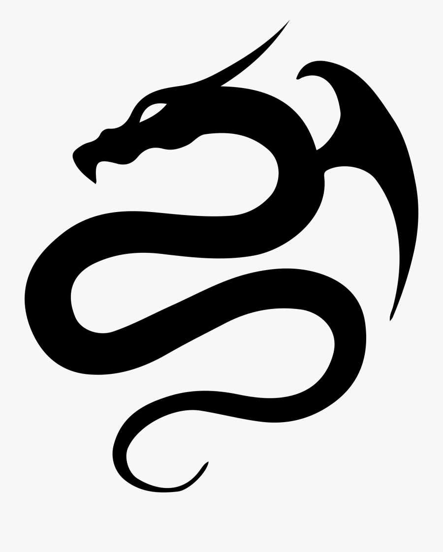 Dragon Legendary Creature Tribe Clip Art - Dragon Silhouette Clipart, Transparent Clipart
