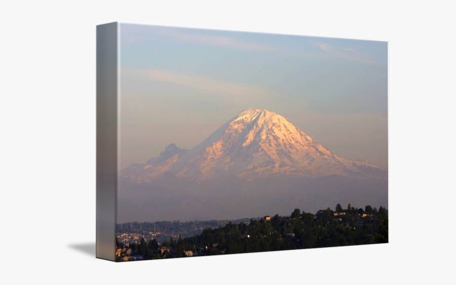 Clip Art Mt Rainier Sunset - Summit, Transparent Clipart