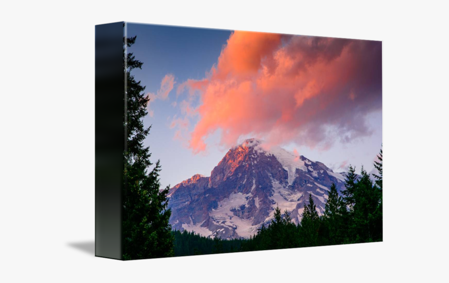Clip Art Mt Rainier Sunset - Summit, Transparent Clipart