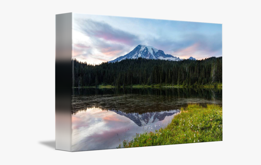 Clip Art Reflection Lakes Mt Rainier - Mount Scenery, Transparent Clipart