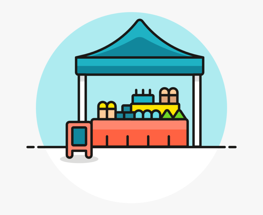 Farmer Market Tent Icon, Transparent Clipart