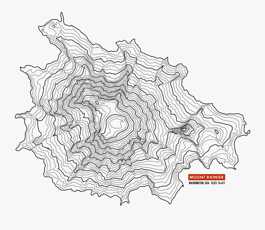 Transparent Mount Rainier Png - Line Art, Transparent Clipart