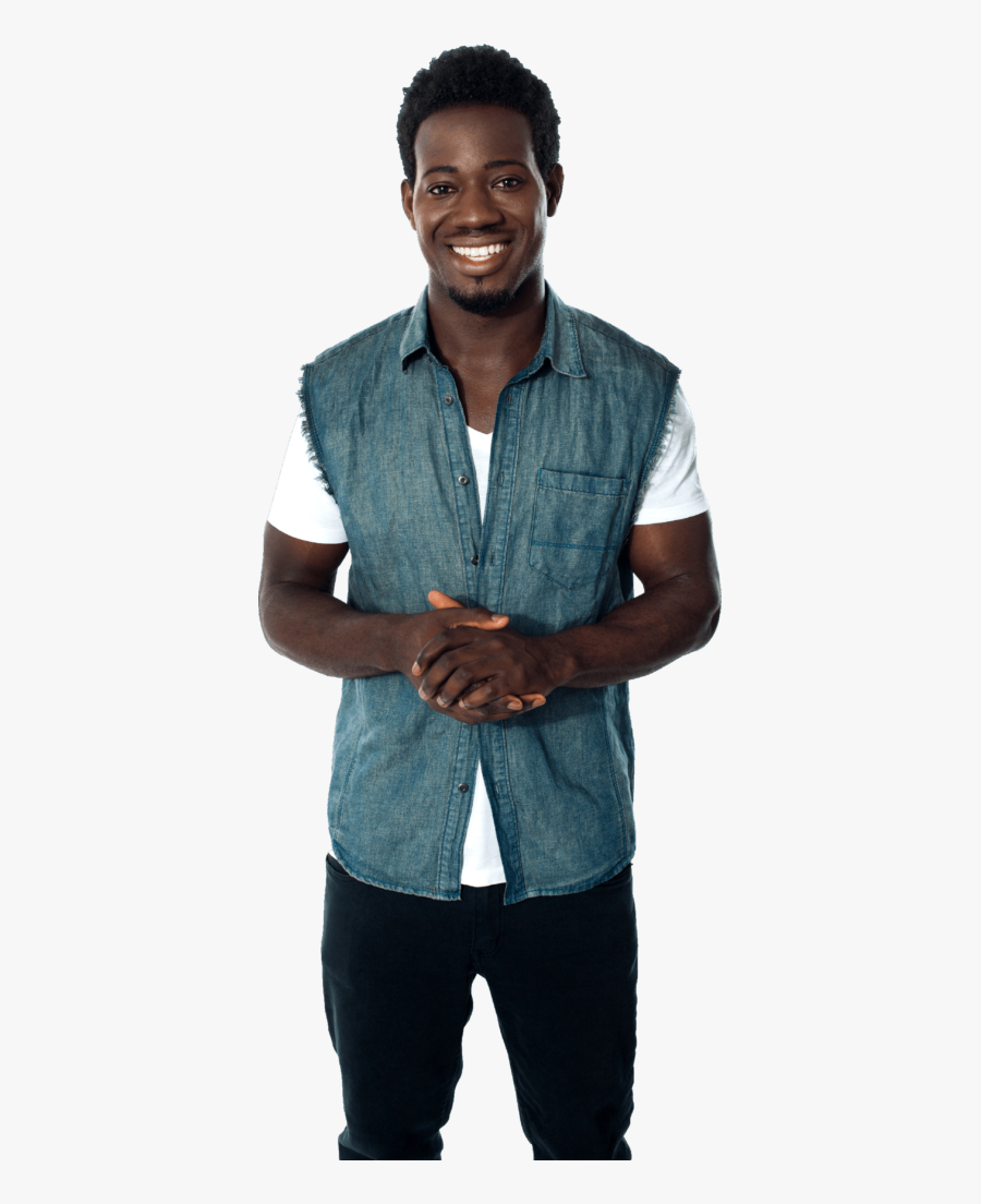 Transparent African American Man Clipart - Adolescent Africain, Transparent Clipart