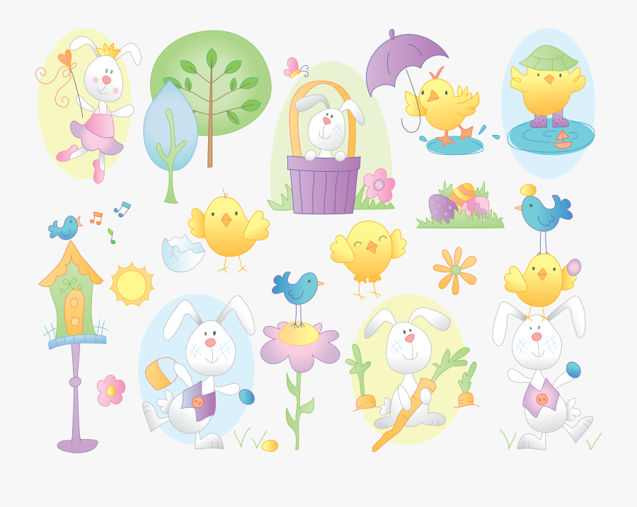 Transparent Easter Frame Clipart - Cartoon, Transparent Clipart