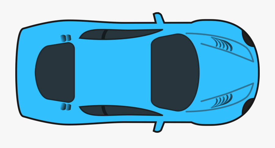 Blue Racing Car Clipart By Qubodup - Car Top View Transparent Background, Transparent Clipart