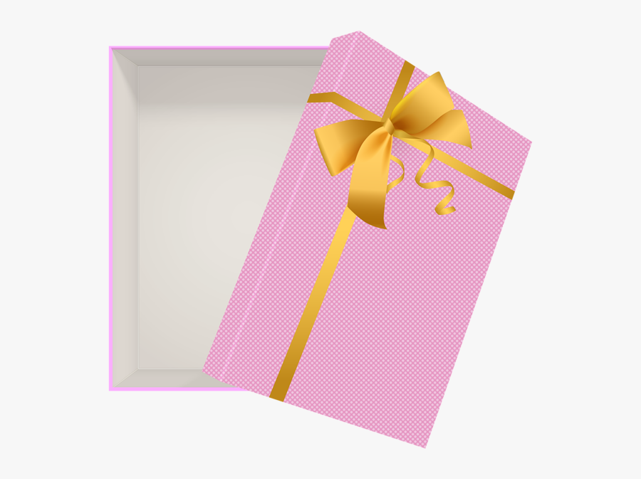 Open Gift Box Pink Png Clip Art Image - Wrapping Paper, Transparent Clipart