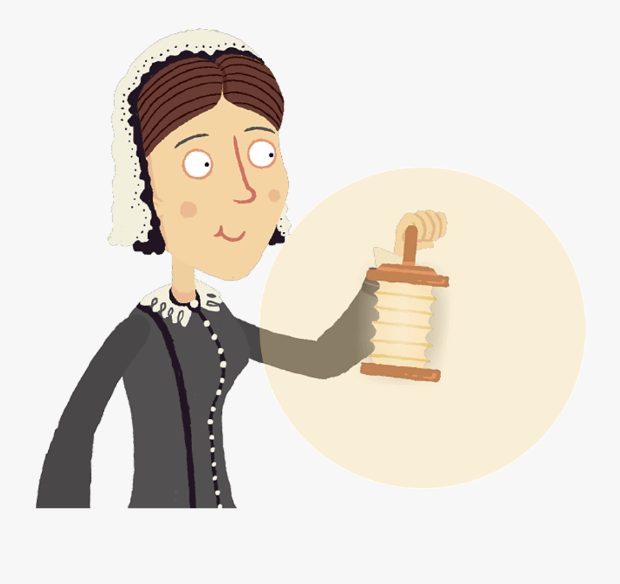 Florence Nightingale Holding A Lamp - Florence Nightingale, Transparent Clipart