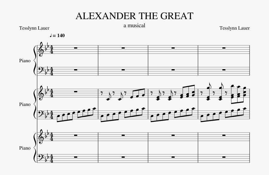 Alexander The Great - Sheet Music, Transparent Clipart