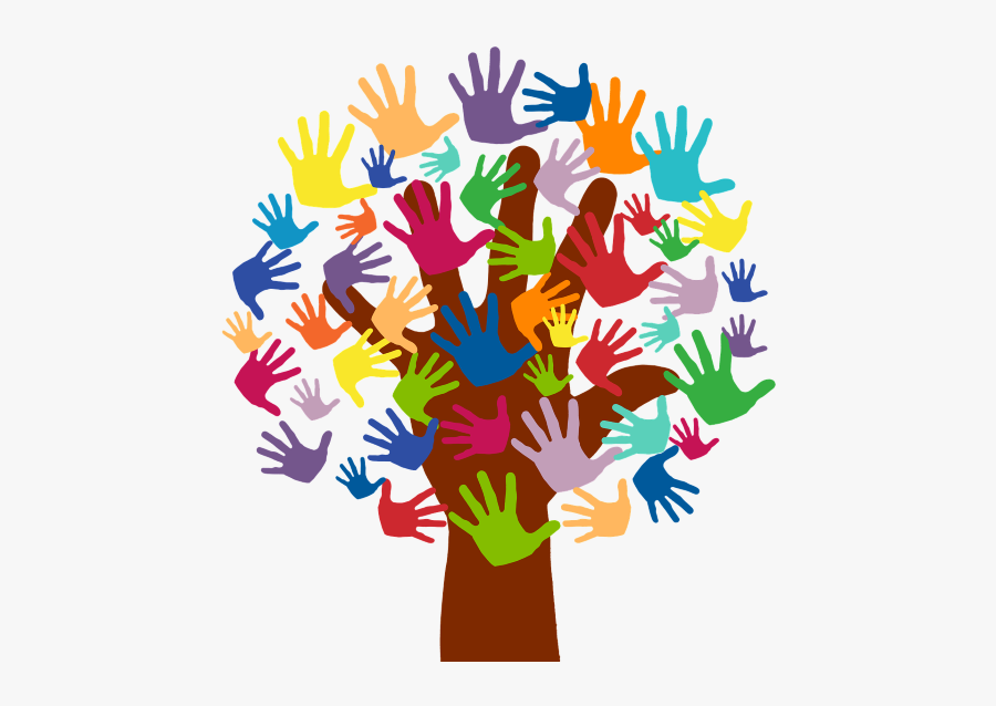 Volunteer Tree With Hands - Dzień Wolontariusza, Transparent Clipart