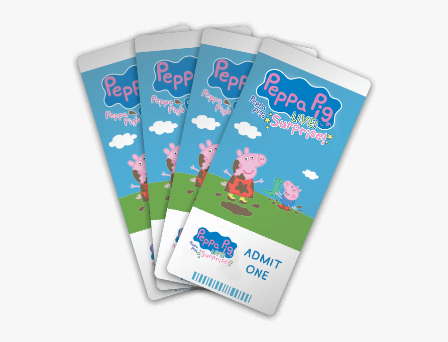 Peppa Pig Tickets, Transparent Clipart