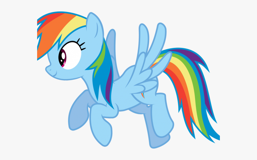 Transparent Dash Clipart - Rainbow Dash Flying, Transparent Clipart