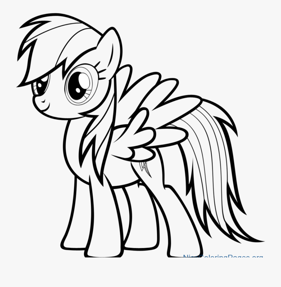 Drawing Ponies Real - My Little Pony Rainbow Dash Drawing, Transparent Clipart