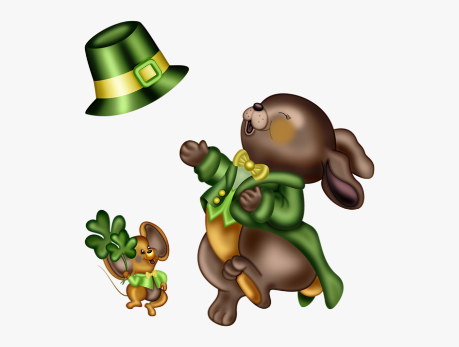 ♣ Tube Saint Patrick, Lapin Png ♣ St Patrick"s Day - Cartoon, Transparent Clipart