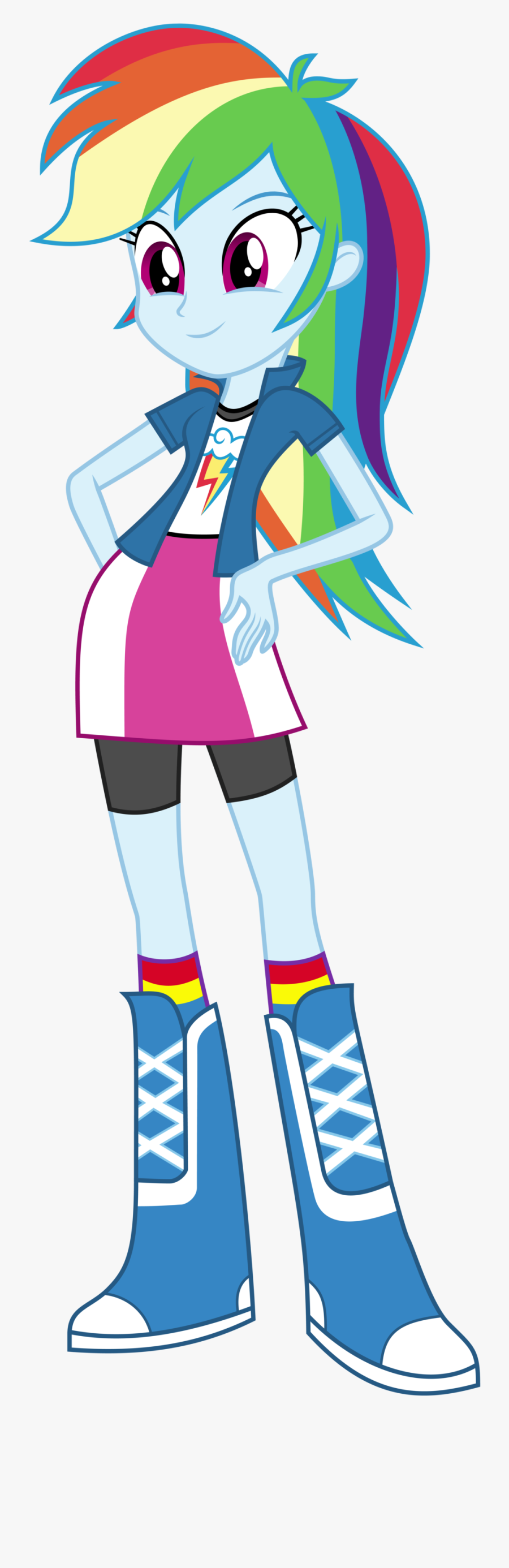 Rainbow Dash Human Png - My Little Pony Rainbow Dash Human, Transparent Clipart