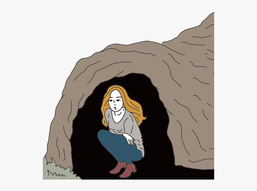 Caves - Hiding In A Cave Clipart, Transparent Clipart