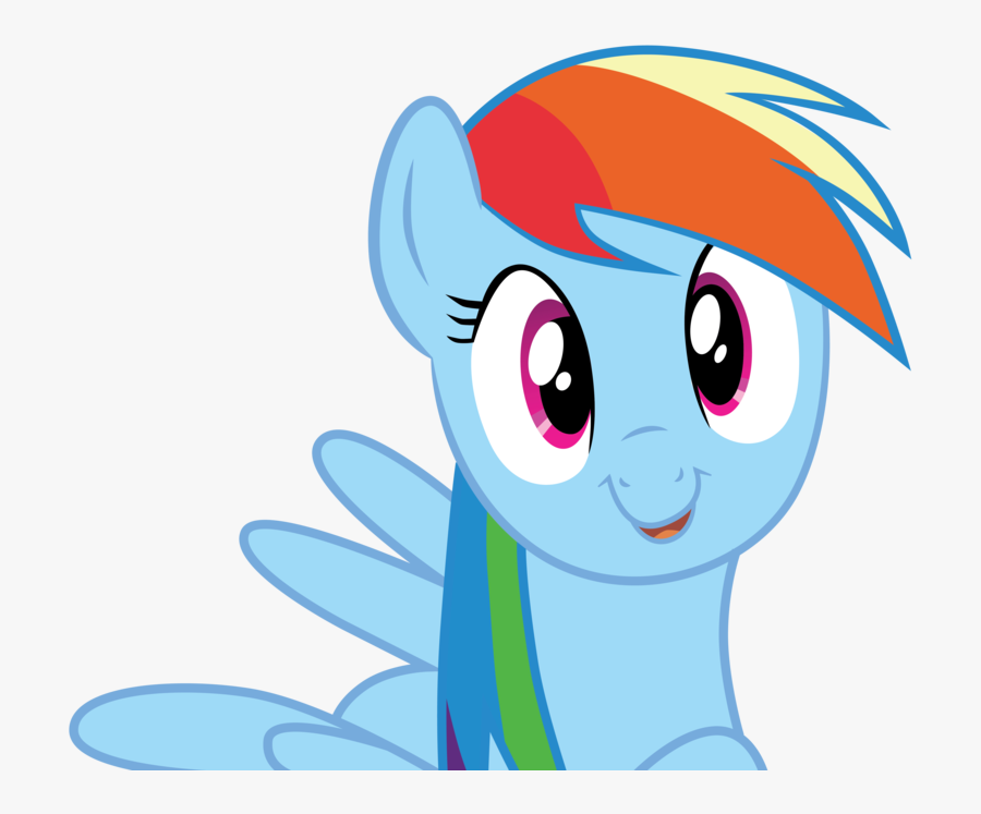 Rainbow Dash Cute Face Vector By Br-david - Rainbow Dash Cute Vector, Transparent Clipart