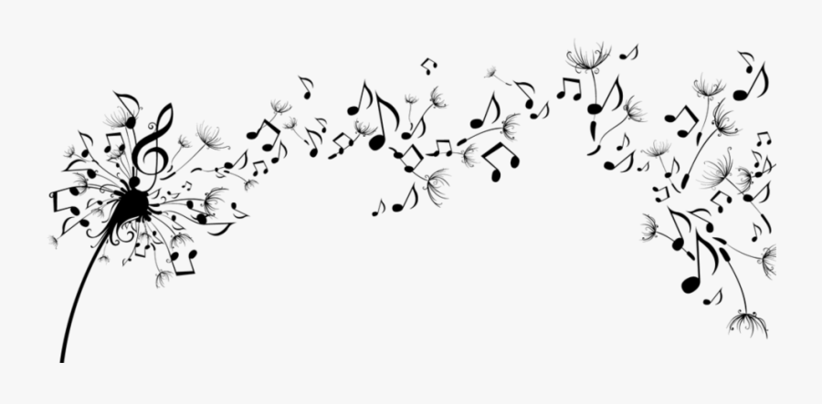 Transparent Music Notes Transparent Png - Music Dandelion, Transparent Clipart