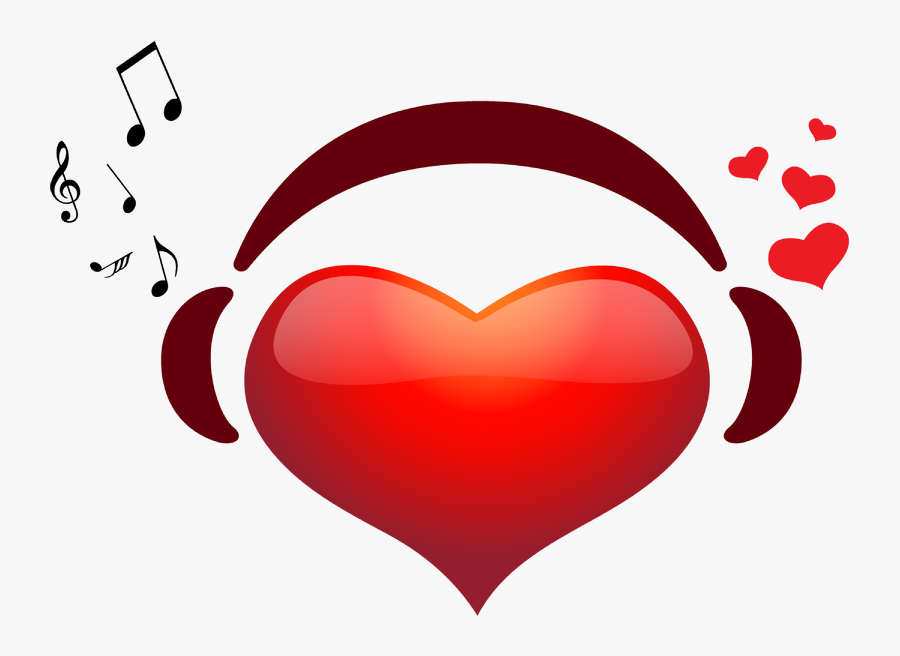 Heart Listening To Music, Transparent Clipart
