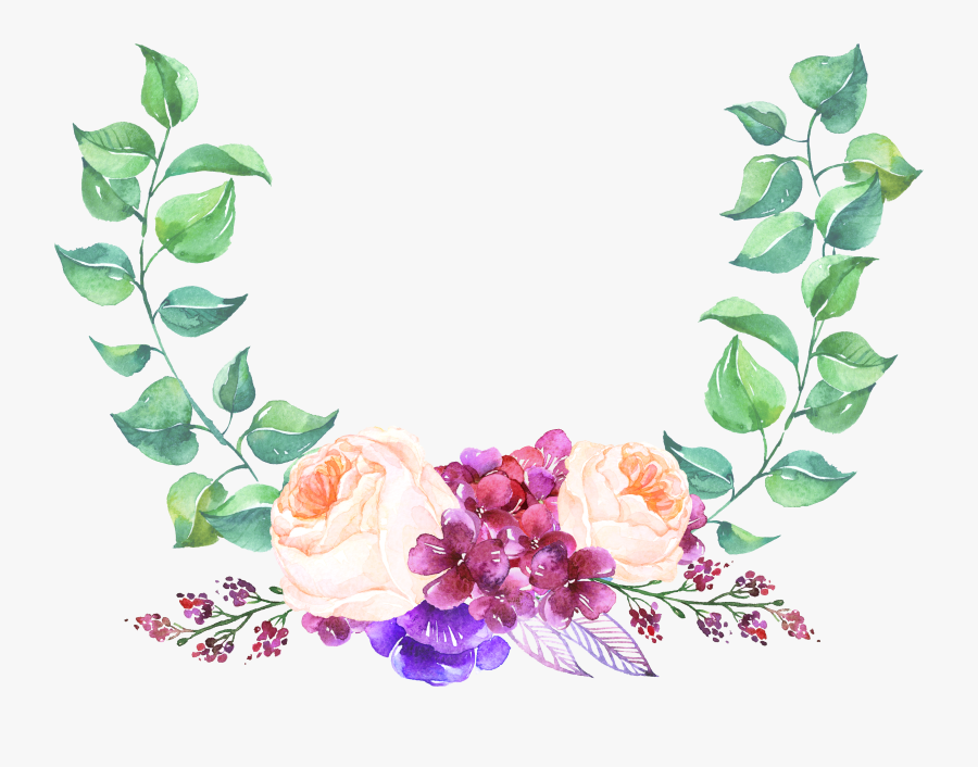 Transparent Rose Garland Clipart - غلاف ملف انجاز الطالبة جاهز للطباعه, Transparent Clipart