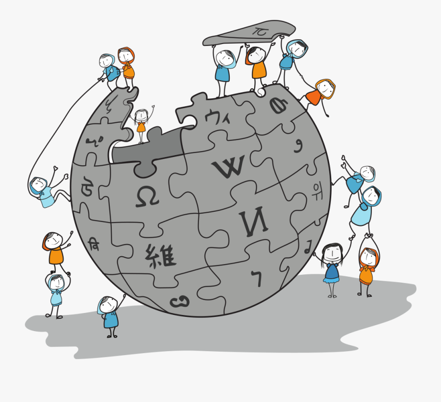Wikipedia Community Cartoon - International Languages Day Illustrstion, Transparent Clipart