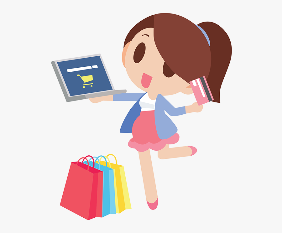 Shopping Transparent Women"s - Online Shop Cartoon, Transparent Clipart