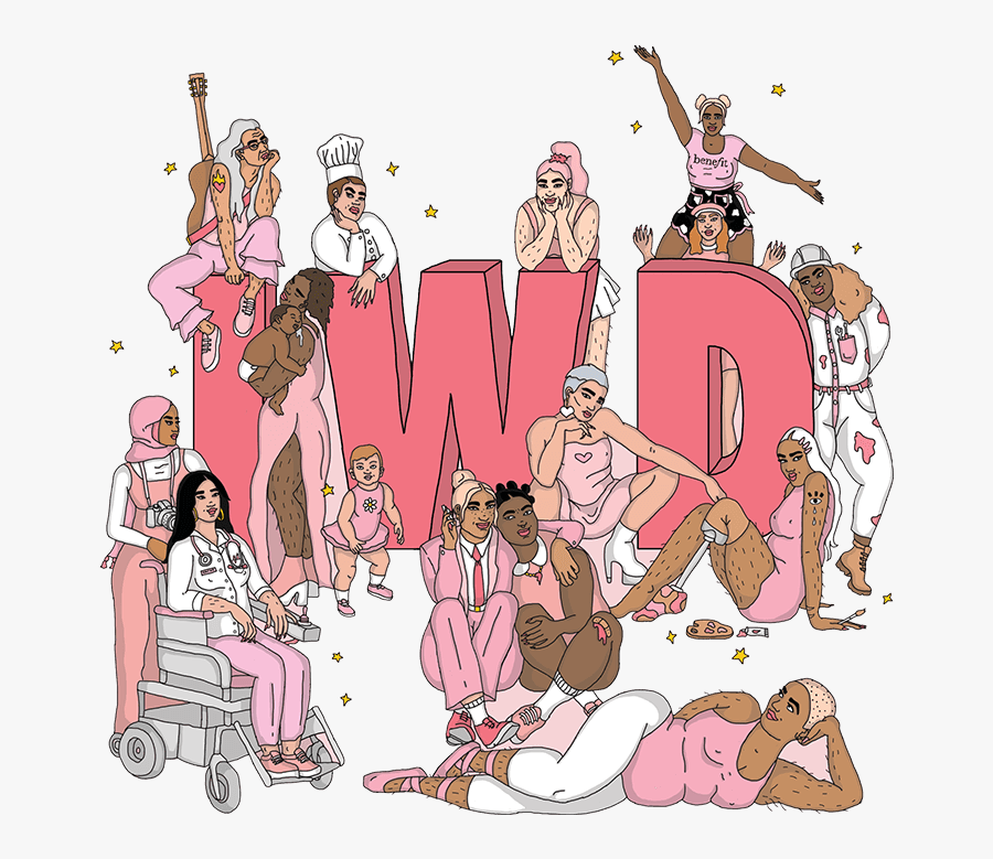 Illustrations Of Girls For Iwd - Benefit Cosmetics International Women's Day, Transparent Clipart