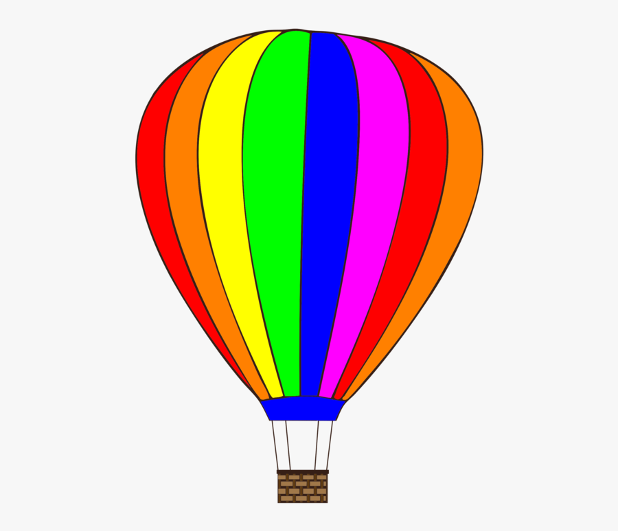 Clip Art Balloon Wallpaper - Drawing Colorful Hot Air Balloon , Free Transp...