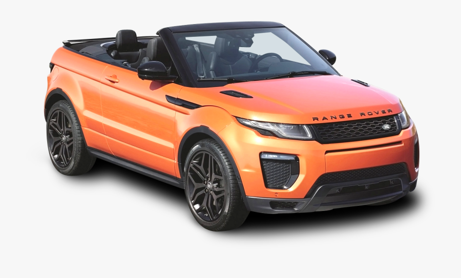 Orange Range Rover Evoque Convertible Car Png Image - Drop Top Range Rover Evoque, Transparent Clipart