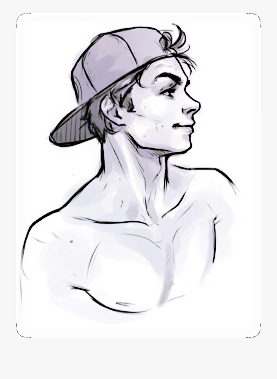 #guy #shirtless #backwardshat #drawing - Backwards Hat Cartoons Drawings, Transparent Clipart