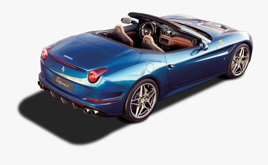 Clip Art Back View Of A Car - 2015 Ferrari California T Blue, Transparent Clipart