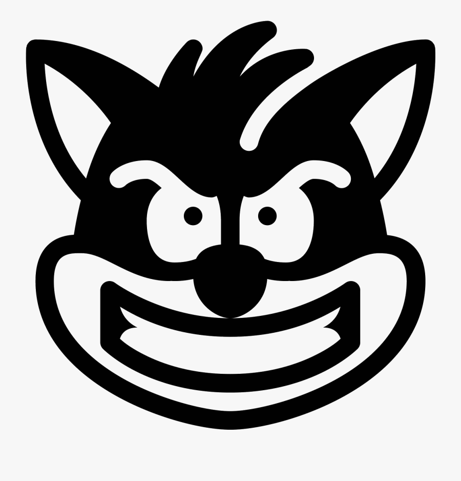 Crash Bandicoot Clipart Black And White - Crash Bandicoot Face Hd, Transparent Clipart