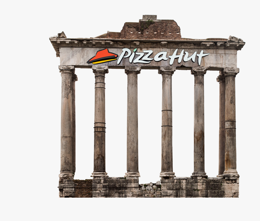 Pizza Hut Ruins - Temple Of Saturn, Transparent Clipart